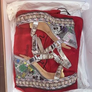 New Christian Louboutin heeled wedges